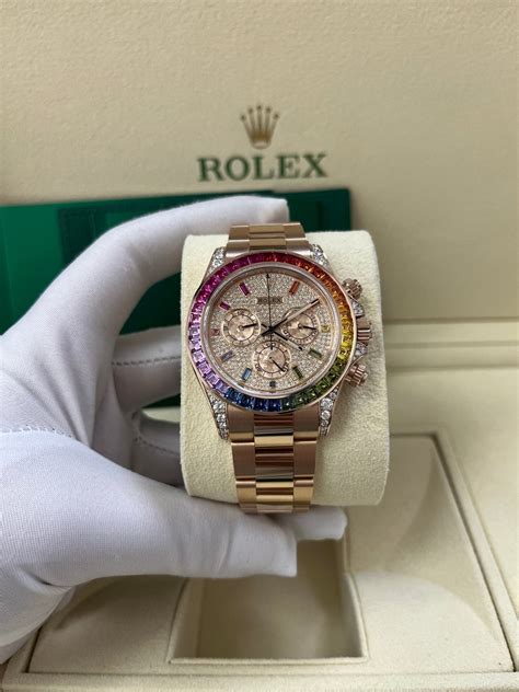 Rolex Cosmograph Everose Daytona Factory Diamond Rainbow 